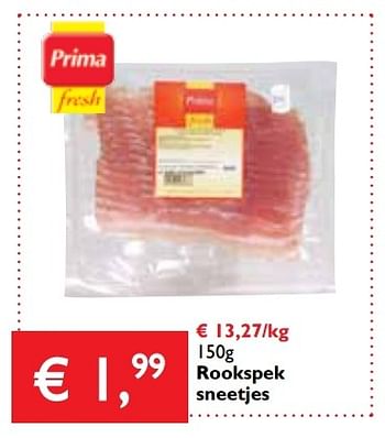 Promoties Rookspek sneetjes - Huismerk - Prima - Geldig van 02/01/2014 tot 14/01/2014 bij Prima