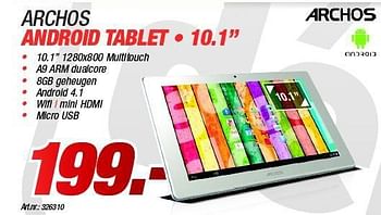 Promoties Archos android tablet 10.1 - Archos - Geldig van 03/01/2014 tot 19/01/2014 bij VCD