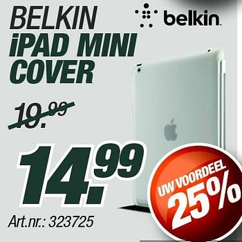 Promoties Belkin ipad mini cover - BELKIN - Geldig van 03/01/2014 tot 19/01/2014 bij VCD