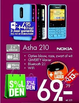 Promoties Nokia asha 210 - Nokia - Geldig van 03/01/2014 tot 31/01/2014 bij PC Center