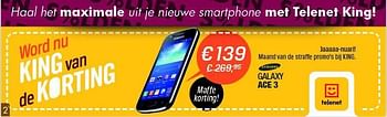 Promoties Samsung galaxy ace 3 - Samsung - Geldig van 03/01/2014 tot 31/01/2014 bij PC Center