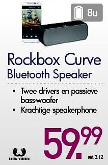 Promoties Rockbox curve bluetooth speaker - Fresh 'n Rebel - Geldig van 03/01/2014 tot 31/01/2014 bij PC Center