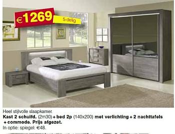 Promoties Heel stijlvolle slaapkamer - Huismerk - Meubelen Crack - Geldig van 03/01/2014 tot 31/01/2014 bij Meubelen Crack