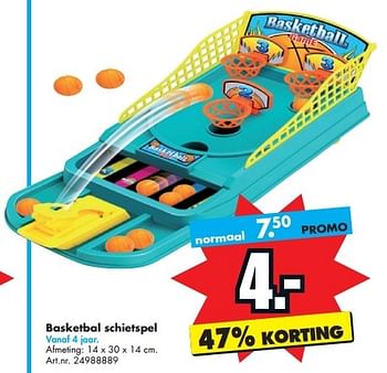 Promoties Basketbal schietspel - Huismerk - Bart Smit - Geldig van 03/01/2014 tot 31/01/2014 bij Bart Smit