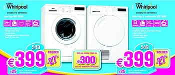 Promotions Whirlpool lave-linge whi 7ku40 - Whirlpool - Valide de 03/01/2014 à 31/01/2014 chez Krefel