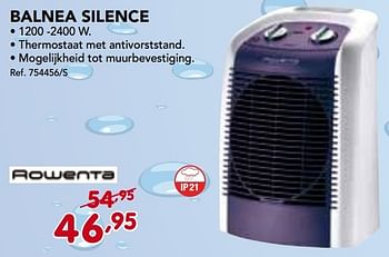 Promoties Balnea silence - Rowenta - Geldig van 06/01/2014 tot 29/01/2014 bij Group Meno