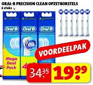Promoties Oral-b precision clean opzetborstels - Oral-B - Geldig van 07/01/2014 tot 12/01/2014 bij Kruidvat