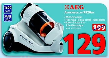 Promotions Aeg aspirateur att7920wp - AEG - Valide de 09/01/2014 à 31/01/2014 chez Kitchenmarket
