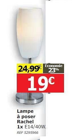 Promotions Lampe à poser rachel - Sencys - Valide de 15/01/2014 à 03/02/2014 chez BricoPlanit
