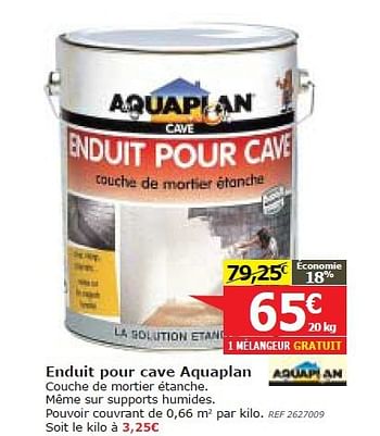 Promotions Enduit pour cave aquaplan - Aquaplan - Valide de 15/01/2014 à 03/02/2014 chez BricoPlanit