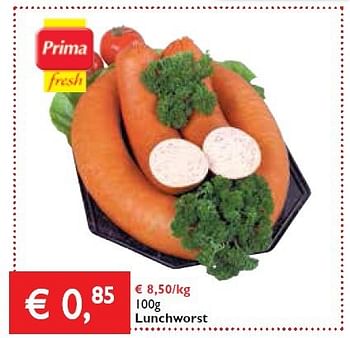 Promoties Lunchworst - Huismerk - Prima - Geldig van 16/01/2014 tot 28/01/2014 bij Prima