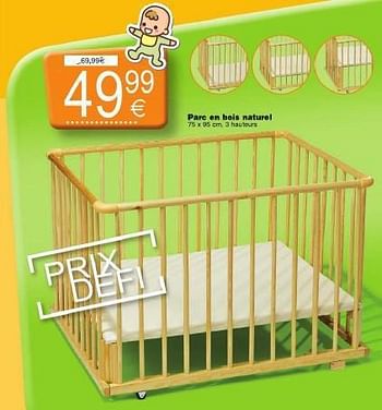 Produit Maison Cora Parc En Bois Naturel En Promotion Chez Cora