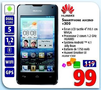 Promotions Huawei smartphone ascend y300 - Huawei - Valide de 23/01/2014 à 12/02/2014 chez Kitchenmarket