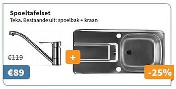 Promoties Spoeltafelset - Huismerk - Cevo - Geldig van 30/01/2014 tot 12/02/2014 bij Cevo Market