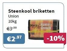 Promoties Steenkool briketten - Heizprofi - Geldig van 30/01/2014 tot 12/02/2014 bij Cevo Market