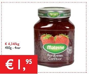 Promoties Aardbeien confituur - Materne - Geldig van 30/01/2014 tot 11/02/2014 bij Prima