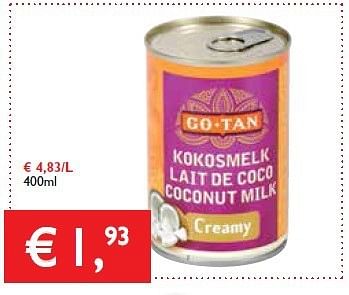 Promoties Kokosmelk - Go Tan - Geldig van 30/01/2014 tot 11/02/2014 bij Prima