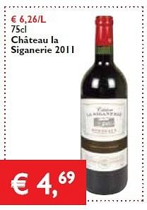 Promoties Château la siganerie 2011 - Rode wijnen - Geldig van 30/01/2014 tot 11/02/2014 bij Prima