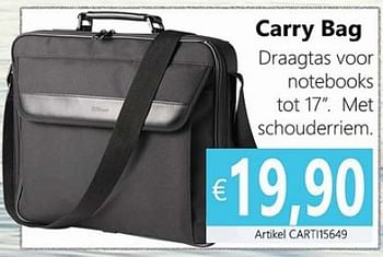 Promoties Carry bag draagtas voor notebooks - Huismerk - Compudeals - Geldig van 01/02/2014 tot 31/03/2014 bij Compudeals