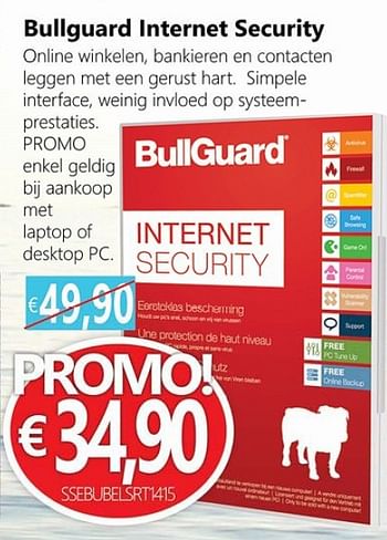 Promoties Bullguard internet security - Bullguard - Geldig van 01/02/2014 tot 31/03/2014 bij Compudeals