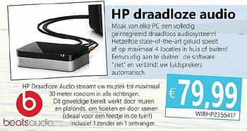 Promoties Hp draadloze audio - HP - Geldig van 01/02/2014 tot 31/03/2014 bij Compudeals