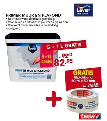Promoties Primer muur en plafond - Levis - Geldig van 03/02/2014 tot 22/02/2014 bij Group Meno