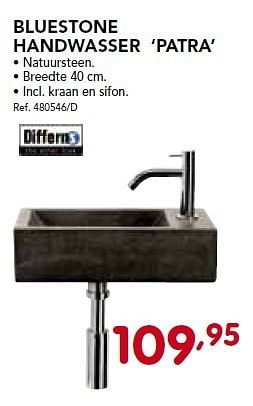 Promoties Bluestone handwasser patra - Differnz - Geldig van 03/02/2014 tot 22/02/2014 bij Group Meno