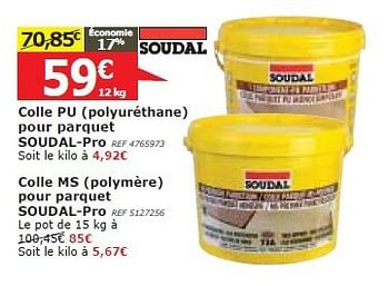 Promotions Colle pu (polyuréthane) pour parquet soudal-pro - Soudal - Valide de 05/02/2014 à 20/02/2014 chez BricoPlanit