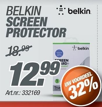 Promoties Belkin screen protector - BELKIN - Geldig van 10/02/2014 tot 05/03/2014 bij Auva