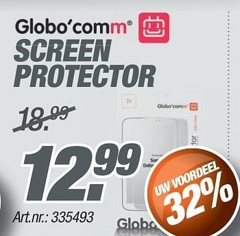 Promoties Globo`comm screen protector - Globo'Comm - Geldig van 10/02/2014 tot 05/03/2014 bij Auva