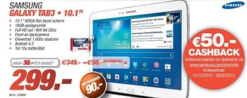 Promoties Samsung galaxy tab3 10.1 - Samsung - Geldig van 10/02/2014 tot 05/03/2014 bij Auva