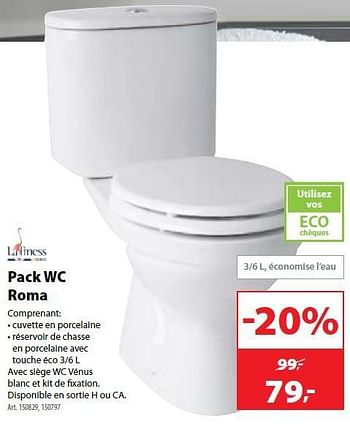 Promoties Pack wc roma - La Finess - Geldig van 12/02/2014 tot 24/02/2014 bij Gamma