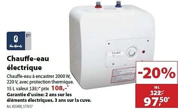 Promotions Chauffe-eau électrique - Van Marcke - Valide de 12/02/2014 à 24/02/2014 chez Gamma