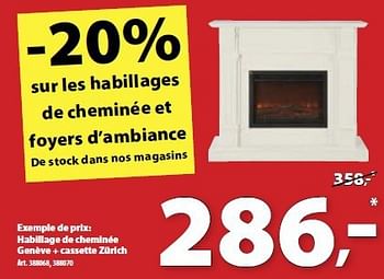 Promotions Habillage de cheminée genève + cassette zürich - Produit maison - Gamma - Valide de 12/02/2014 à 24/02/2014 chez Gamma