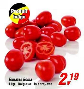 Promotions Tomates roma - Produit maison - Makro - Valide de 12/02/2014 à 25/02/2014 chez Makro