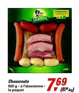 Promotions Choucroute - Stoeffler - Valide de 12/02/2014 à 25/02/2014 chez Makro