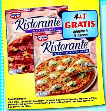 Promotions Pizza ristorante - Dr. Oetker - Valide de 12/02/2014 à 25/02/2014 chez Makro