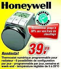 Promotions Rondostat - Honeywell - Valide de 12/02/2014 à 25/02/2014 chez Makro