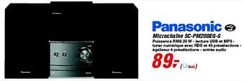 Promoties Microchaîne sc-pm200eg-s - Panasonic - Geldig van 12/02/2014 tot 25/02/2014 bij Makro
