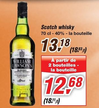 Promotions Scotch whisky - William Lawson's - Valide de 12/02/2014 à 25/02/2014 chez Makro