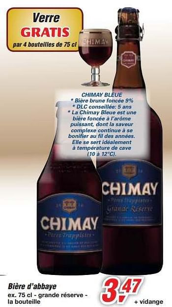 Promotions Bière d`abbaye - Chimay - Valide de 12/02/2014 à 25/02/2014 chez Makro