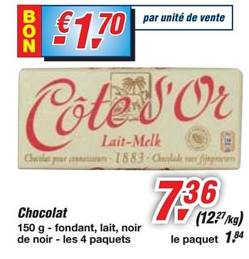 Promotions Chocolat - Cote D'Or - Valide de 12/02/2014 à 25/02/2014 chez Makro