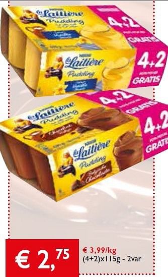 Promoties La laitiere pudding - Nestlé - Geldig van 13/02/2014 tot 25/02/2014 bij Prima