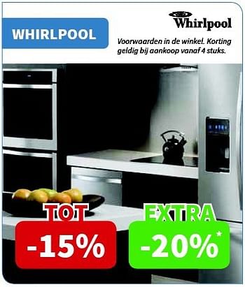Promoties Whirlpool inbouwtoestellen - Whirlpool - Geldig van 13/02/2014 tot 26/02/2014 bij Cevo Market