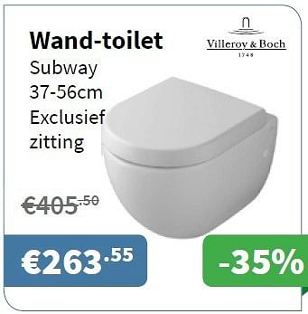 Promotions Wand-toilet - Villeroy & boch - Valide de 13/02/2014 à 26/02/2014 chez Cevo Market