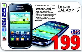 Promotions Samsung smartphone galaxy s3 mini - Samsung - Valide de 13/02/2014 à 28/02/2014 chez Kitchenmarket