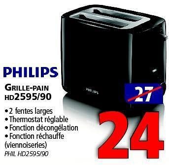 Promotions Philips grille-pain hd2595-90 - Philips - Valide de 13/02/2014 à 28/02/2014 chez Kitchenmarket