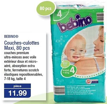 BEBINO® Couches-culottes taille 6, 36 pcs bon marché chez ALDI