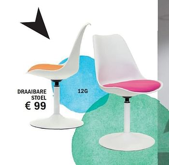 Promoties Draaibare stoel - Huismerk - Deba Meubelen - Geldig van 20/02/2014 tot 31/07/2014 bij Deba Meubelen