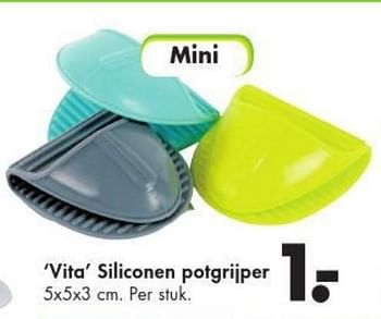 Promoties Vita siliconen potgrijper - Huismerk - Casa - Geldig van 24/02/2014 tot 30/03/2014 bij Casa